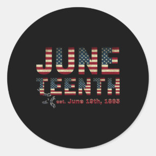 Pegatina Redonda 19 de junio de 1865 Texas1