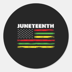 Pegatina Redonda 1.ª Bandera Afroamericana 1