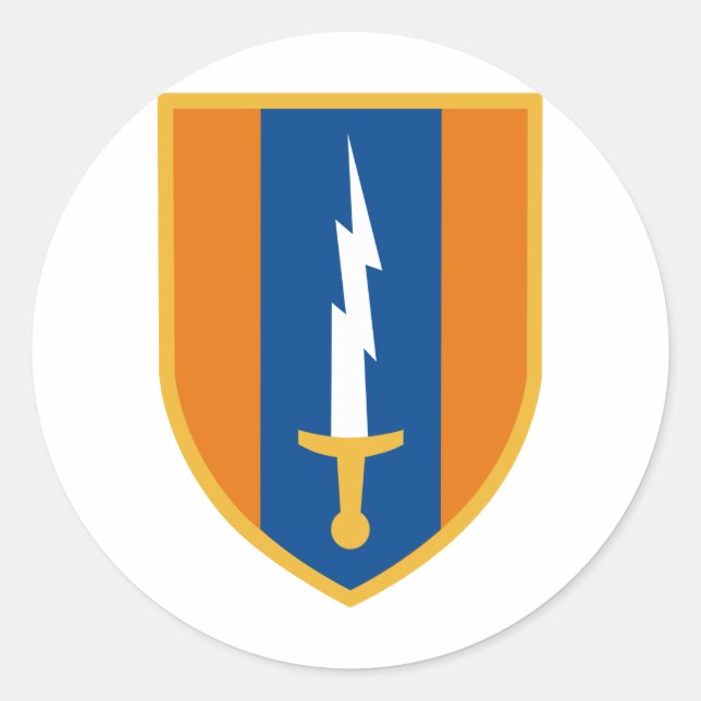 Pegatina Redonda 1.ª Brigada Señal (Anverso)