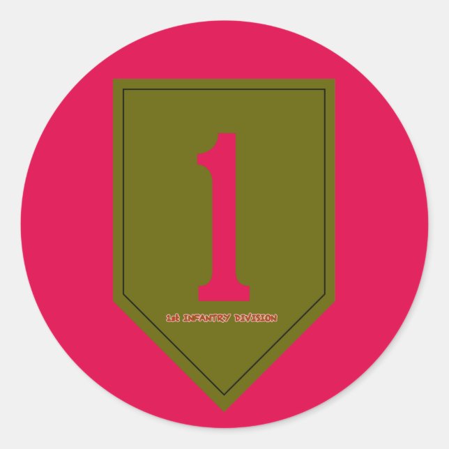 Pegatina Redonda 1.ª División de Infantería (Anverso)