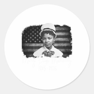 Pegatina Redonda 1.ª enfermera afroamericana de historia negra en e