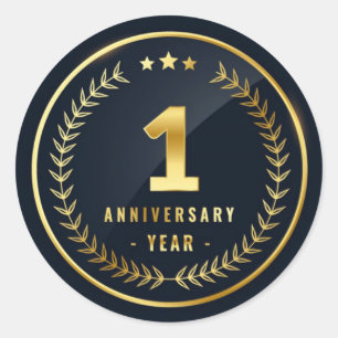 Pegatina Redonda 1.ᵉʳ aniversario