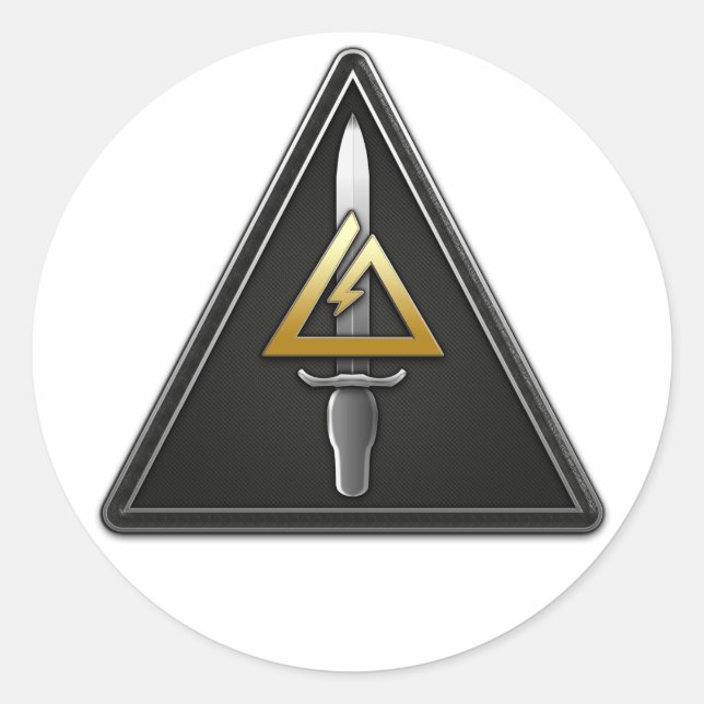 Pegatina Redonda 1.ᵉʳ destacamento operativo de las fuerzas especia (Anverso)