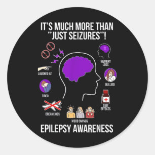 Pegatina Redonda 1 Es Mucho Más Que Sólo Convulsiones Epilepsia Awa
