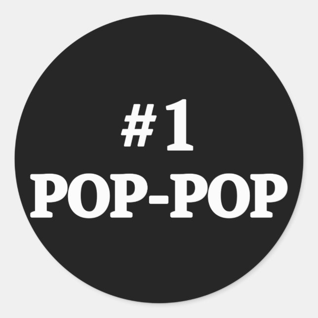 Pegatina Redonda 1 Pop Pop Abuelo Pop (Anverso)