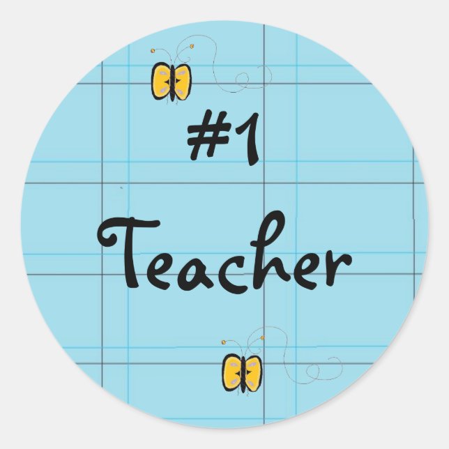 Pegatina Redonda #1 Profesor (Anverso)