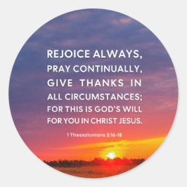 Pegatina Redonda 1 Tesalónica 5:16-18