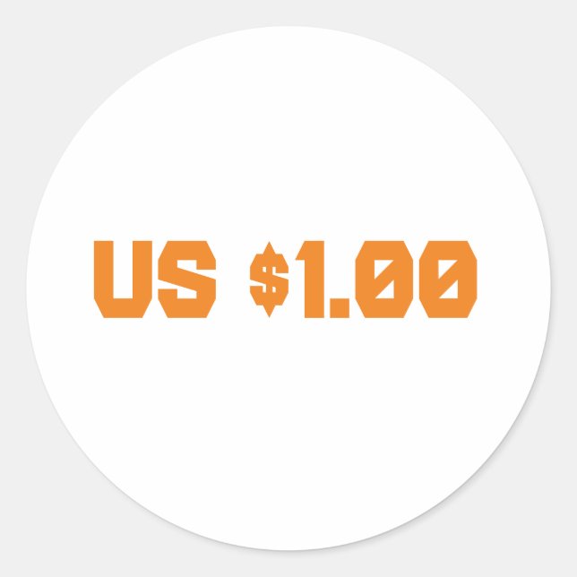 PEGATINA REDONDA 1 USD (Anverso)