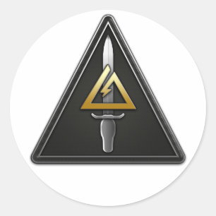 Pegatina Redonda 1r Separación-Delta operativo de las fuerzas