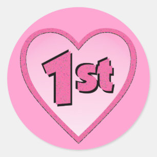 Pegatina Redonda ¡1ros regalos de cumpleaños de la niña!