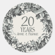 20º aniversario de bodas vintage estilo antiguo