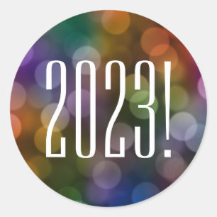 Pegatina Redonda 2022 bokeh classic round sticker