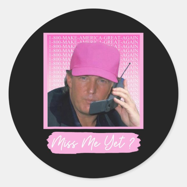 Pegatina Redonda 2024 Voto presidencial por Trump (Anverso)