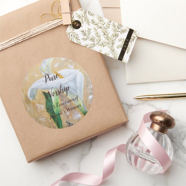 Pegatina Redonda 2025 JW convention customizable (Regalar)