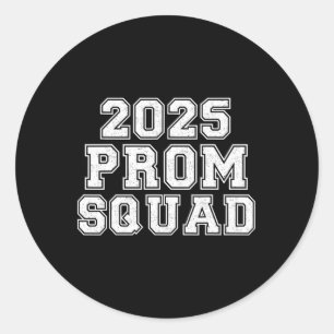 Pegatina Redonda 2025 Prom Squad Cl De 2025 Graduación Vin