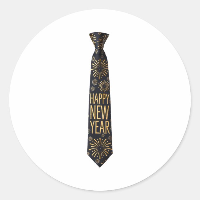 Pegatina Redonda 2026 New Year's Party Funny Fireworks Party New Ye (Anverso)