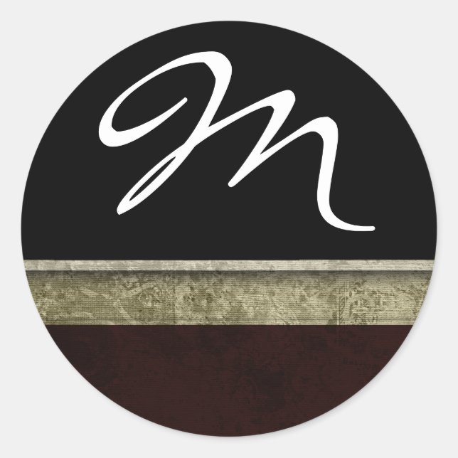 Pegatina Redonda 20 - 1.5  Envelope Seal Monogram Christmas XMAS (Anverso)