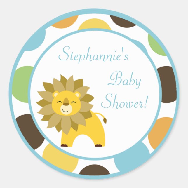 Pegatina Redonda 20 - 1.5" Pegatinas a favor de la jungla Rey León  (Anverso)