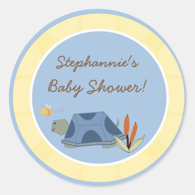 Pegatina Redonda 20 - 1.5" Pegatinas a favor saltan abeja de tortug (Anverso)