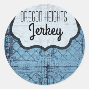 Pegatina Redonda 20-1.5" Pegatinas de negocios Rústico Tin Panel Ce