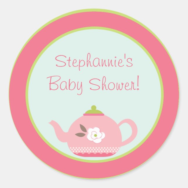 Pegatina Redonda 20 - 1.5" Pegatinas favoritos Fiesta de té Pastel  (Anverso)