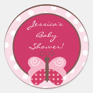 Pegatina Redonda 20 - 1.5" Pegatinas favoritos mariposa en el Jardí