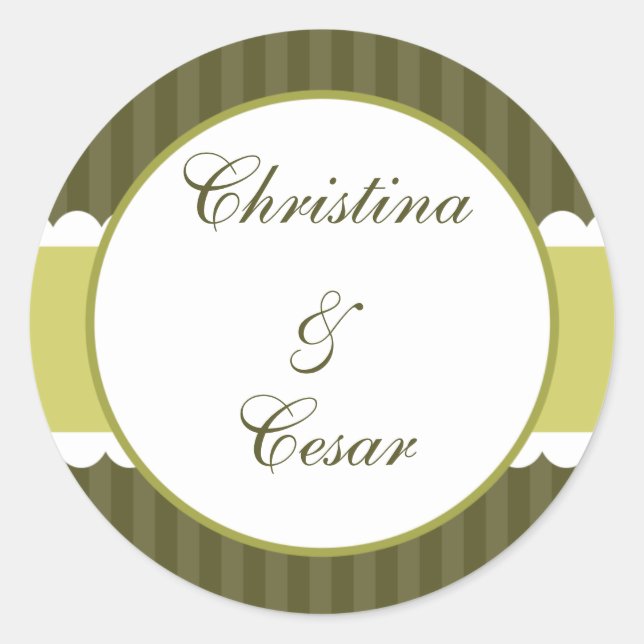 Pegatina Redonda 20 - 1.5" Pegatinas favoritos Martini Olives Green (Anverso)