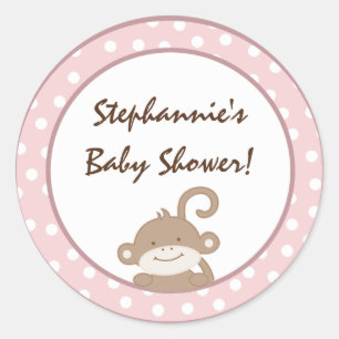 Pegatina Redonda 20 - 1.5" Pegatinas favoritos Safari Mono de la Ju