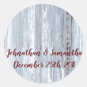 Pegatina Redonda 20 - 1.5" Pegatinas favoritos White Wash Wood Barn