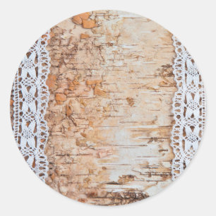 Pegatina Redonda 20 - 1.5 trío de encaje de madera de grano de Sell