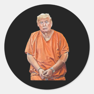 Pegatina Redonda 20-24 Años En Prisión Funny Anti-Trump