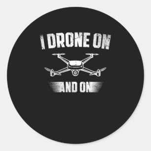 Pegatina Redonda 20.Drones para un piloto de drones
