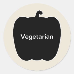Pegatina Redonda 20x Pegatinas Elección de comida Vegetaria
