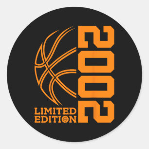 PEGATINA REDONDA 21º CUMPLEAÑOS BASKETBALL LIMITED EDITION 2002