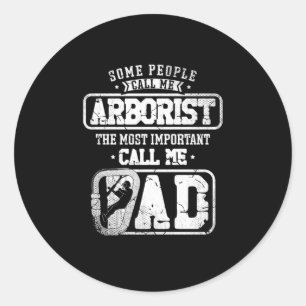 Pegatina Redonda 21.Arboristo para un trimestre de árbol