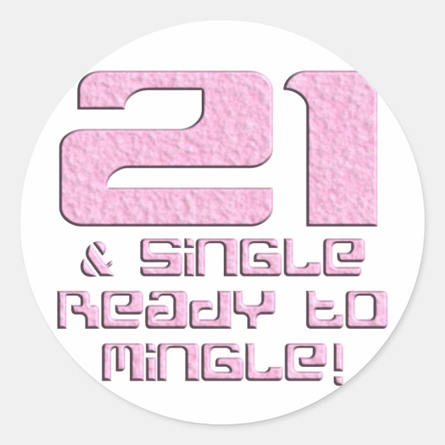 Pegatina Redonda 21 cumpleaños (Anverso)