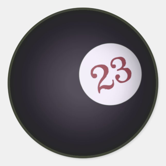 Pegatina Redonda 23 Cuatro Ropas De Hojas (Anverso)