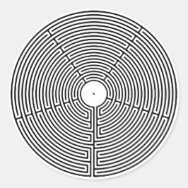 Pegatina Redonda 23 Laberinto del circuito