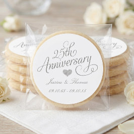 Pegatina Redonda 25º Aniversario de Bodas de Plata