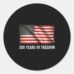 Pegatina Redonda 250 aniversario usa 4 de julio cumpleaños 250