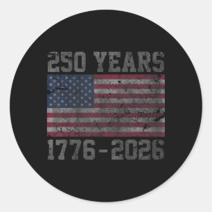 Pegatina Redonda 250 Aniversario USA Patriótico 250 Años Americano