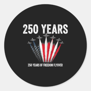 Pegatina Redonda 250 años americano 1776 2026 250 cumpleaños usa 4t