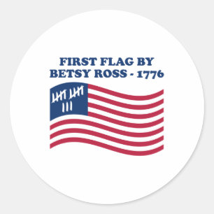 Pegatina Redonda 250 años de los Estados Unidos 4 de julio Vintage 