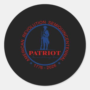 Pegatina Redonda 250 años de los Estados Unidos 4 de julio Vintage 