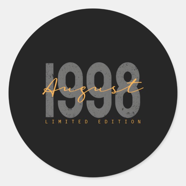 Pegatina Redonda 25 De Agosto De 1998 25ª Decoración (Anverso)