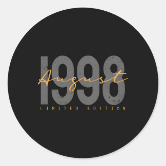 Pegatina Redonda 25 De Agosto De 1998 25ª Decoración