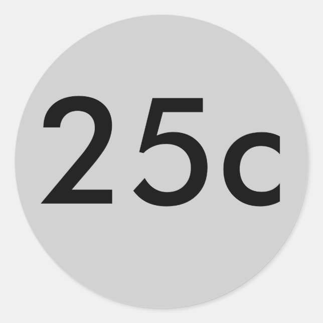 Pegatina Redonda 25 quater (Anverso)