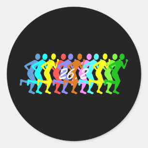 Pegatina Redonda 26,2 maratón