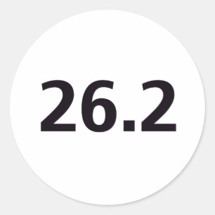Pegatina Redonda 26,2 ronda
