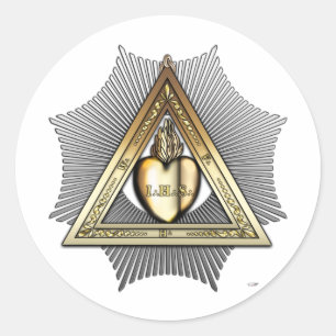 Pegatina Redonda 26° grado: Amigo y Hermano Eterno